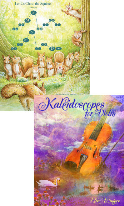 Kaleidoscopes cover & squirrels collage